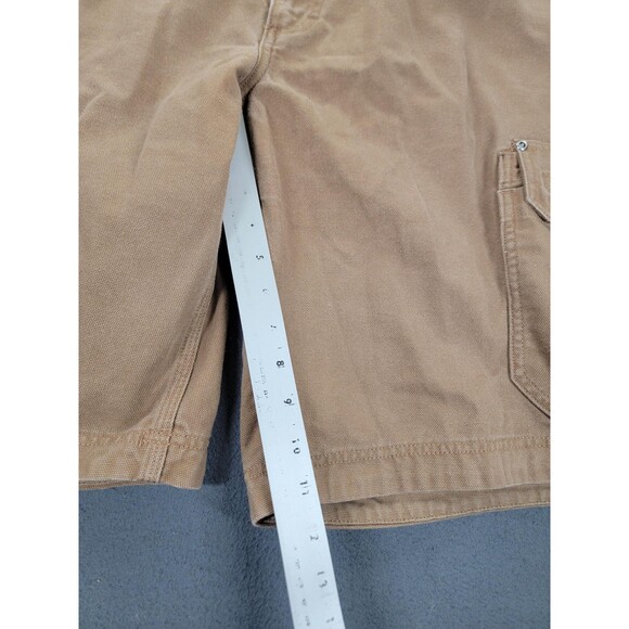 Duluth Trading Shorts Mens 48 Khaki Cargo Canvas Work Utility Pockets Heavy Duty - Picture 2 of 11